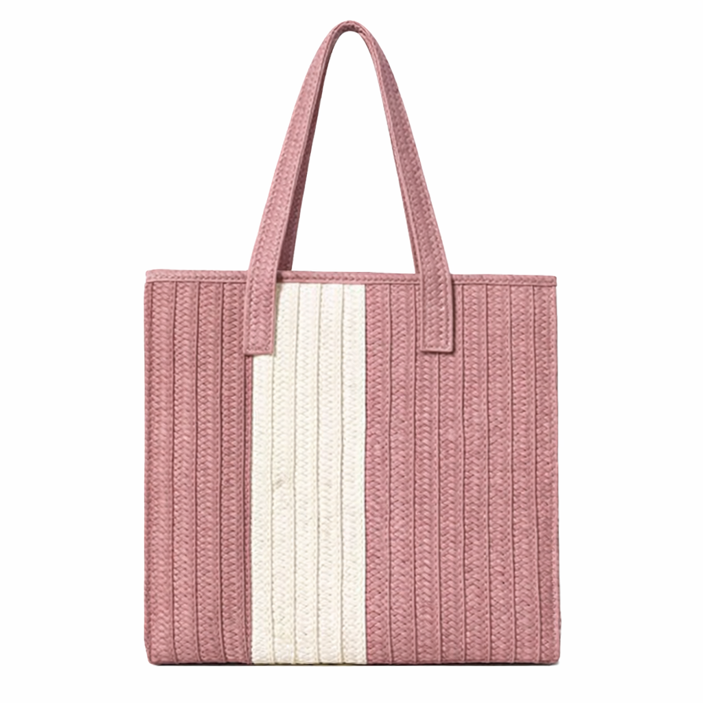 Bolso de Playa Trenzado 40x38x14 cm, Colores Diferentes, 54199