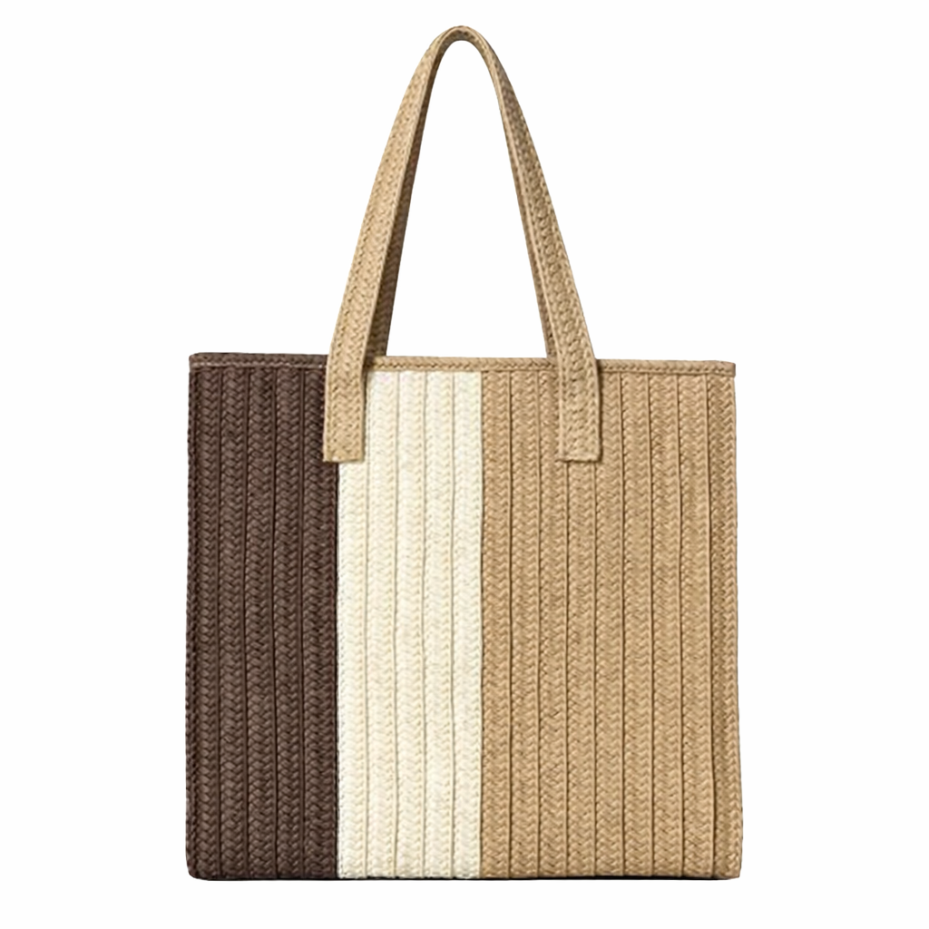 Bolso de Playa Trenzado 40x38x14 cm, Colores Diferentes, 54199