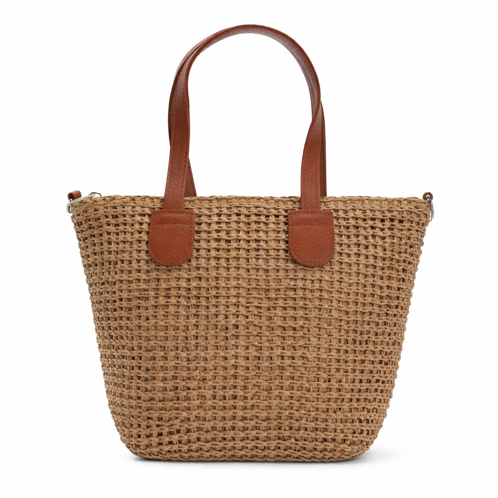 Bolso de Mujer de Paja Trenzada 21x10x29 cm, 54856