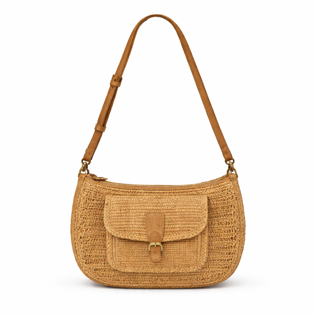 Bolso Mujer Fibra Natural Estilo Boho 30x8x23 cm, 54871