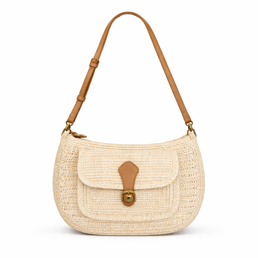 Bolso Mujer Fibra Natural Estilo Boho 30x8x23 cm, 54871