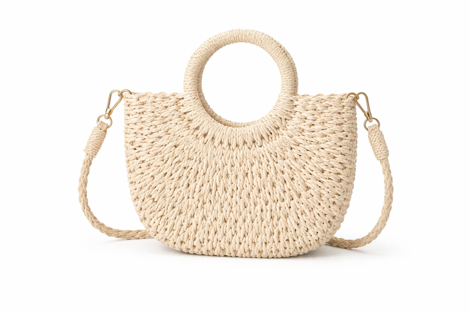 Bolso Mujer Elegante Fibra Natural 24x10x34 cm, 54859