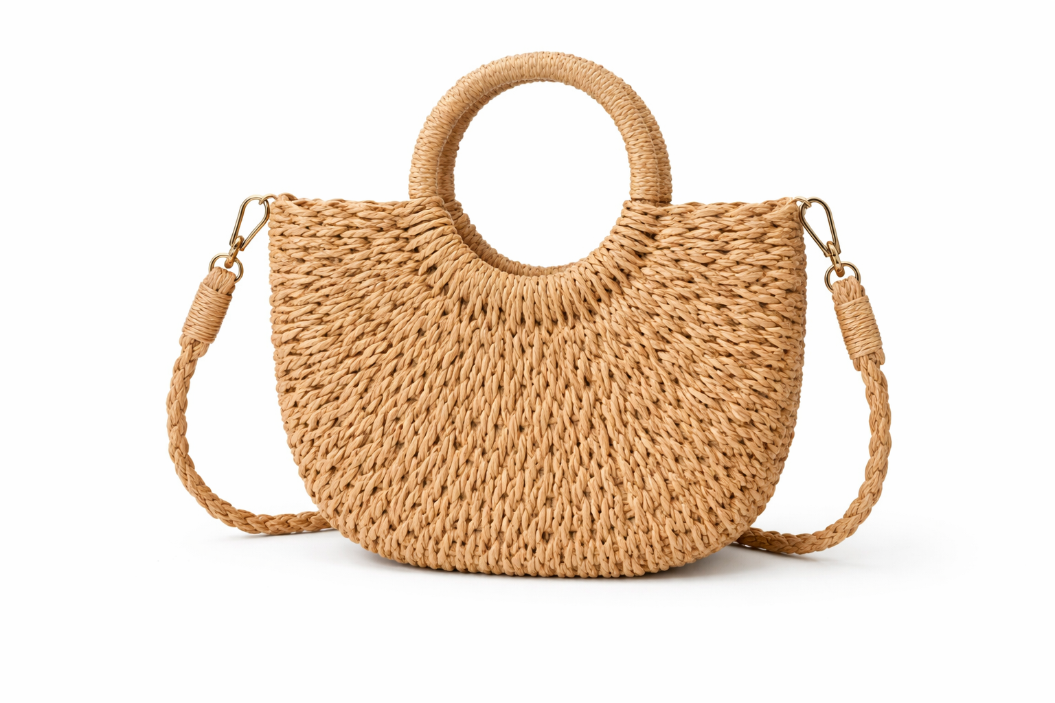 Bolso Mujer Elegante Fibra Natural 24x10x34 cm, 54859
