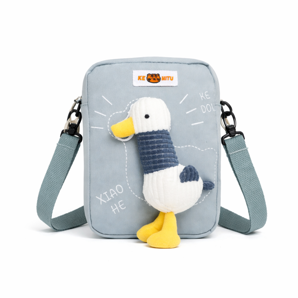 Bolso Infantil Bandolera con Diseño de Pato 3D, Colores Diferentes, 51243