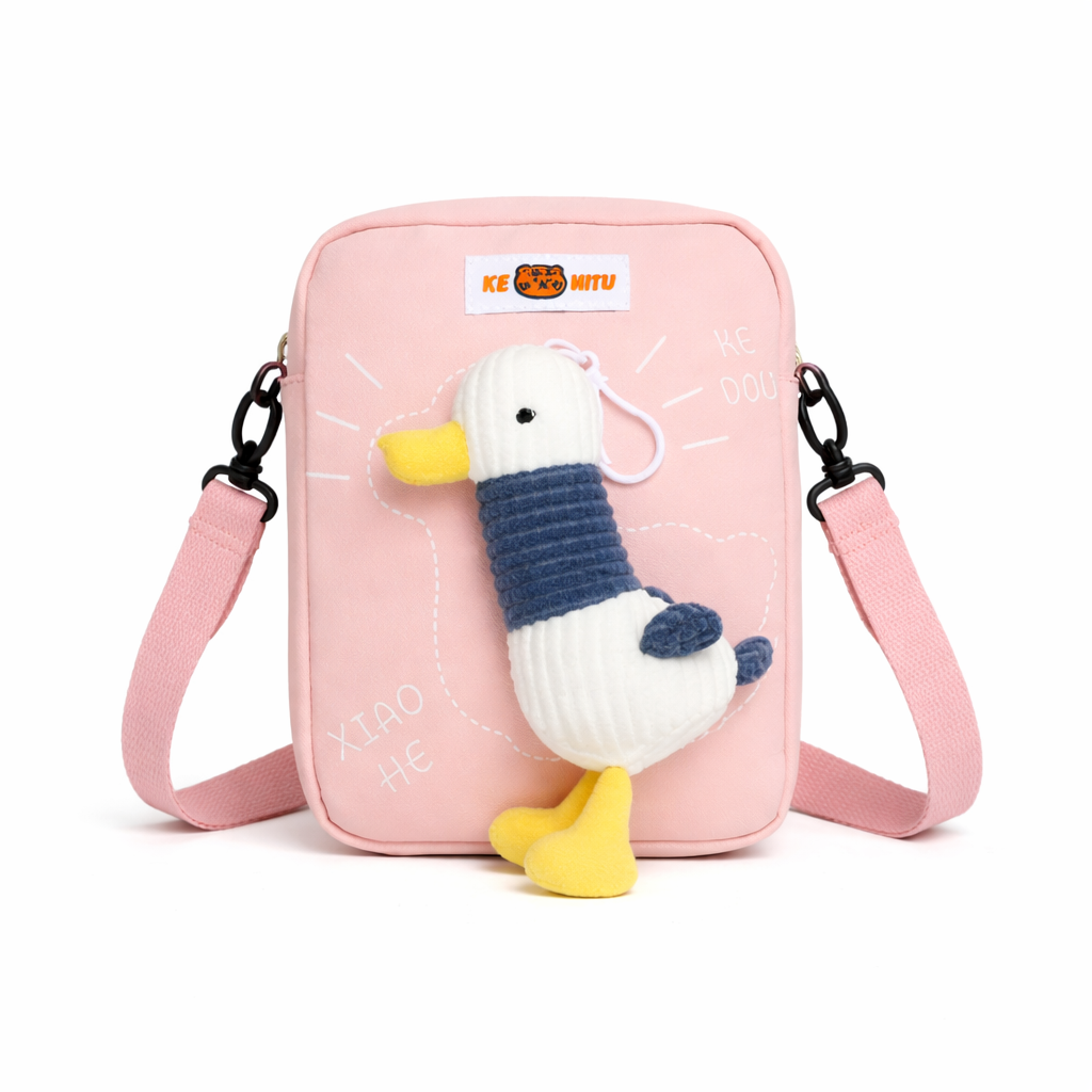 Bolso Infantil Bandolera con Diseño de Pato 3D, Colores Diferentes, 51243