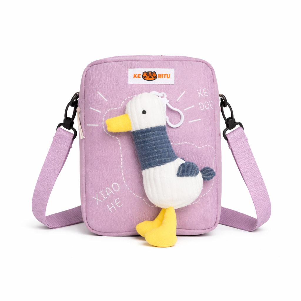 Bolso Infantil Bandolera con Diseño de Pato 3D, Colores Diferentes, 51243