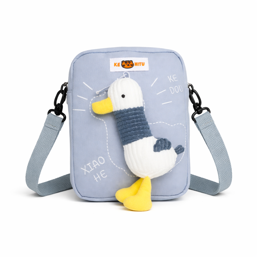 Bolso Infantil Bandolera con Diseño de Pato 3D, Colores Diferentes, 51243