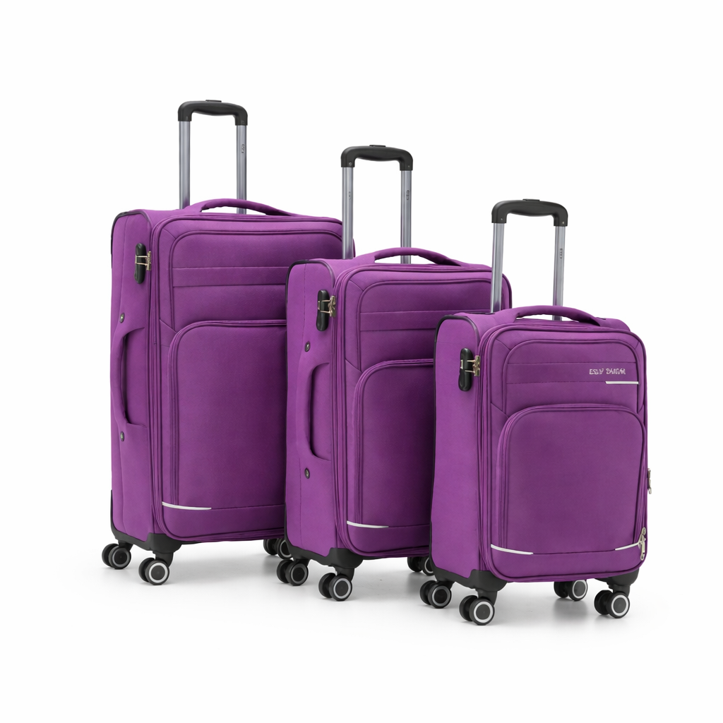 Juego de 3 Maletas de Viaje Rígidas – Grande, Mediana y Cabina, 7 Colores, 8030-3