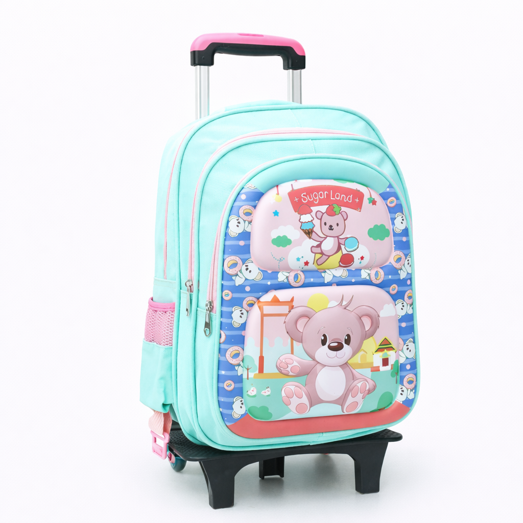 Mochila infantil con ruedas para colegio, 41x31x21 cm, 8 Variantes, 53208