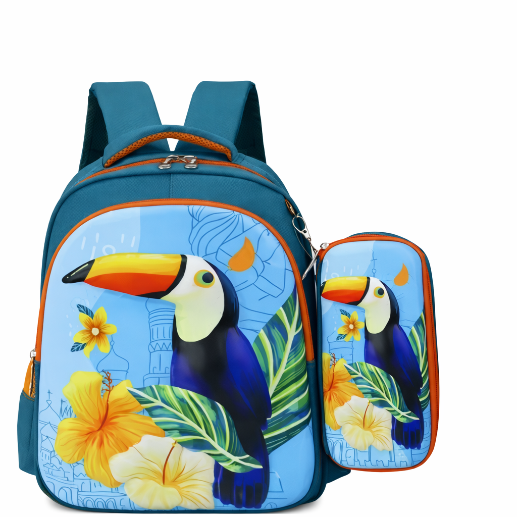 Mochila Infantil Escolar 29x37x14 cm, Varios Colores, 1501