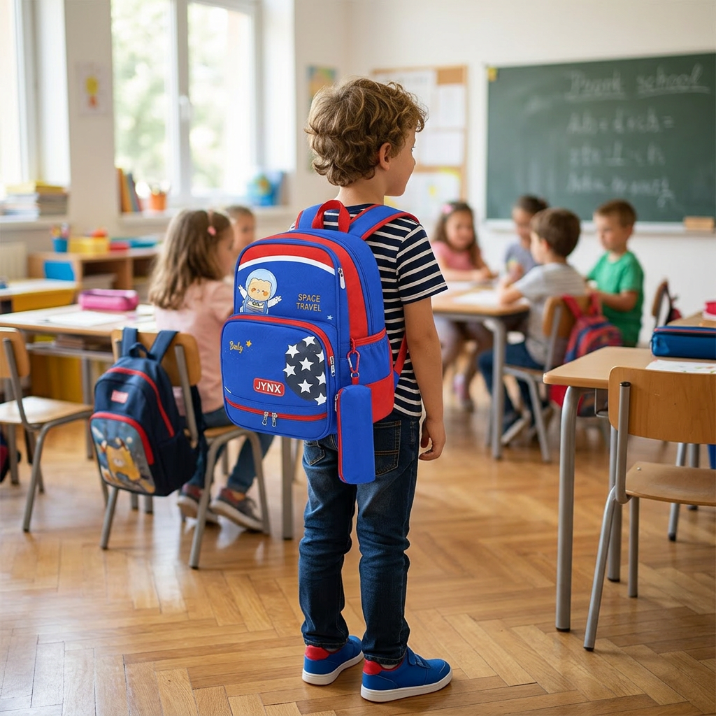 Mochila infantil escolar con diseño divertido, 6 Variantes, 51685