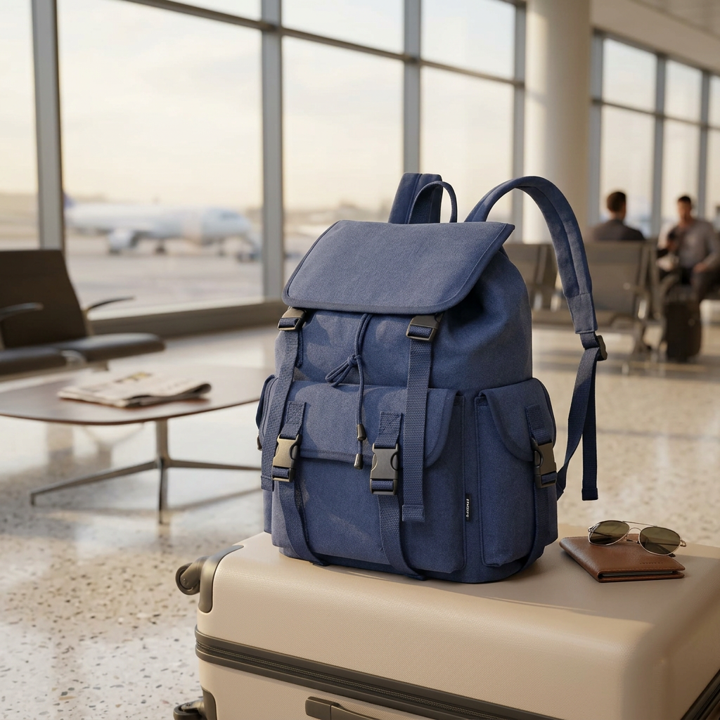 Mochila Casual de Lona 47x32x17 cm, 55018