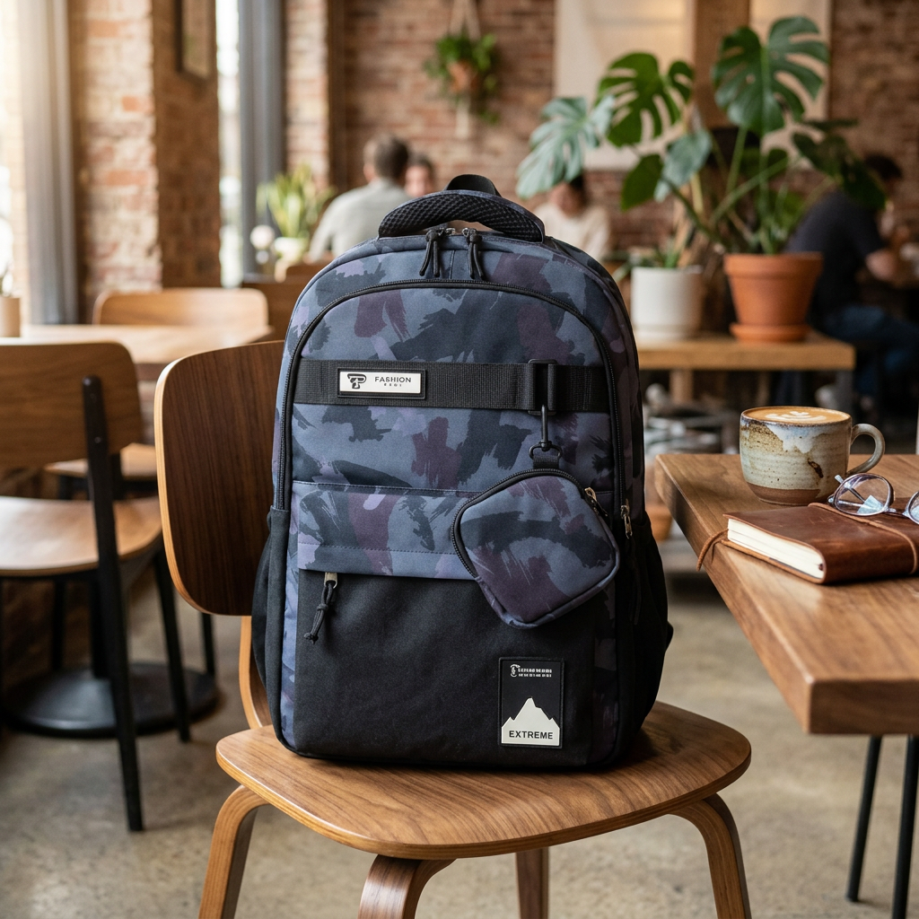 Mochila para Hombre, Estilo Camuflaje 48x33x14 cm, 55044