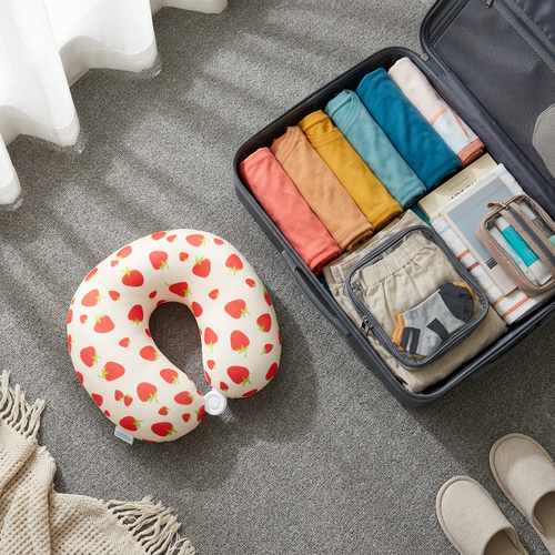 Almohada de viaje para cuello con estampados, 4 Variantes, 51924