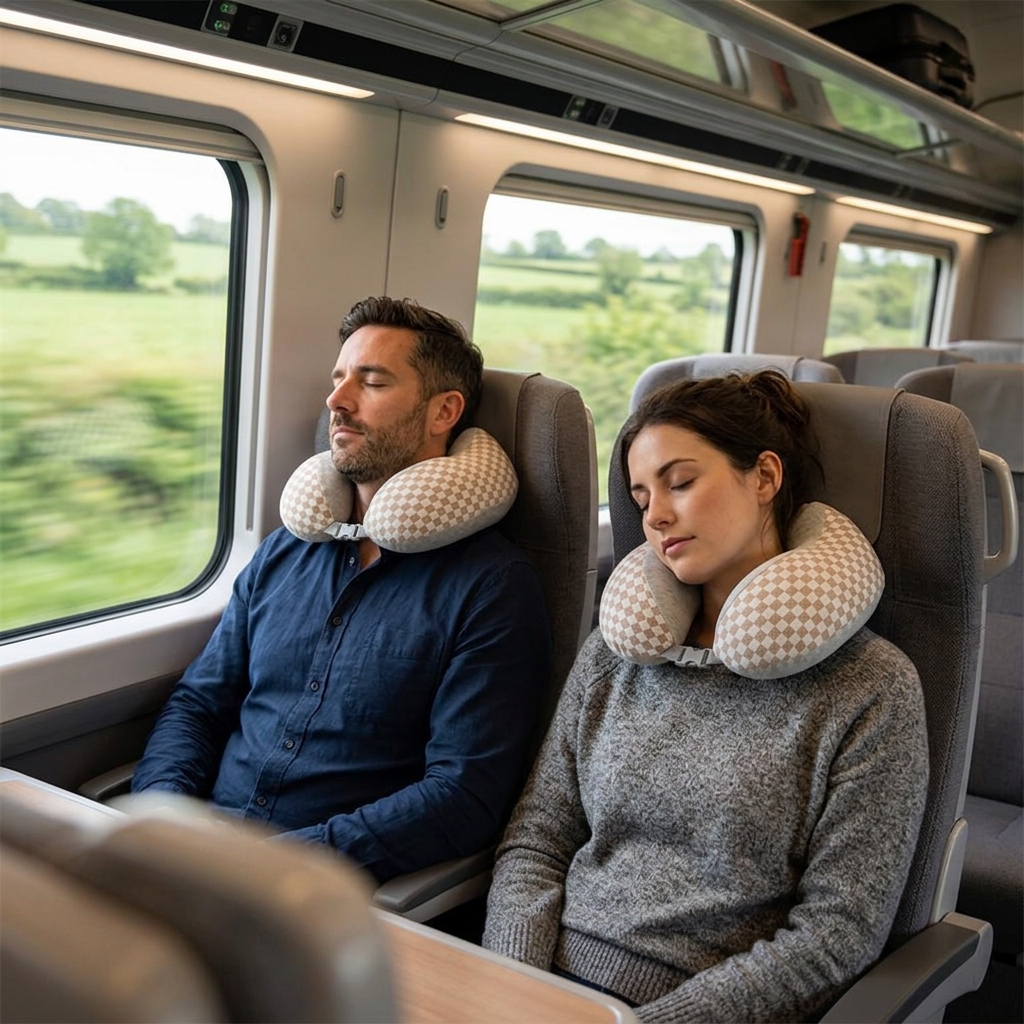 Almohada de Viaje para Cuello con Soporte Cervical Ergonómico, En 4 Colores, 53349