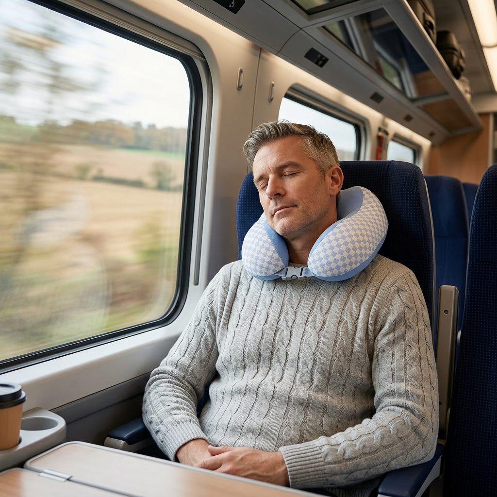 Almohada de Viaje para Cuello con Soporte Cervical Ergonómico, En 4 Colores, 53349