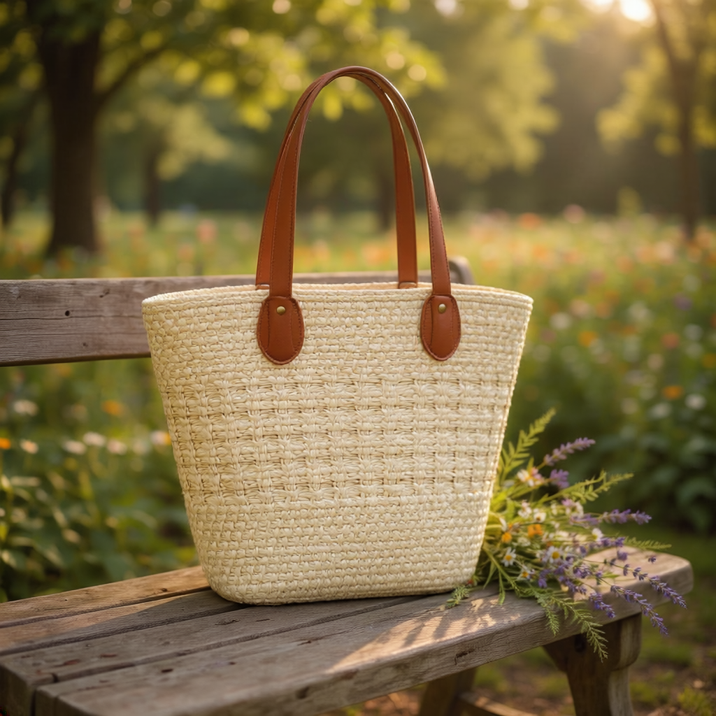 Bolso Mujer Verano Fibra Natural 42x13x24 cm, 54872