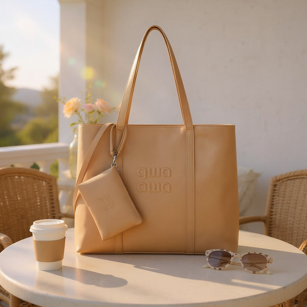 Bolso Tote Mujer Grande de Piel Sintética 34x30x14 cm, 54647