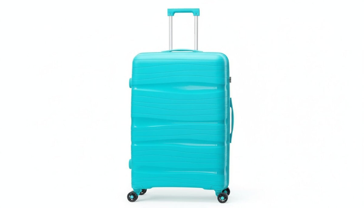 Maleta de Cabina Rígida 49x35x22 cm, 4 Ruedas Giratorias, Color Azul Turquesa WAI02