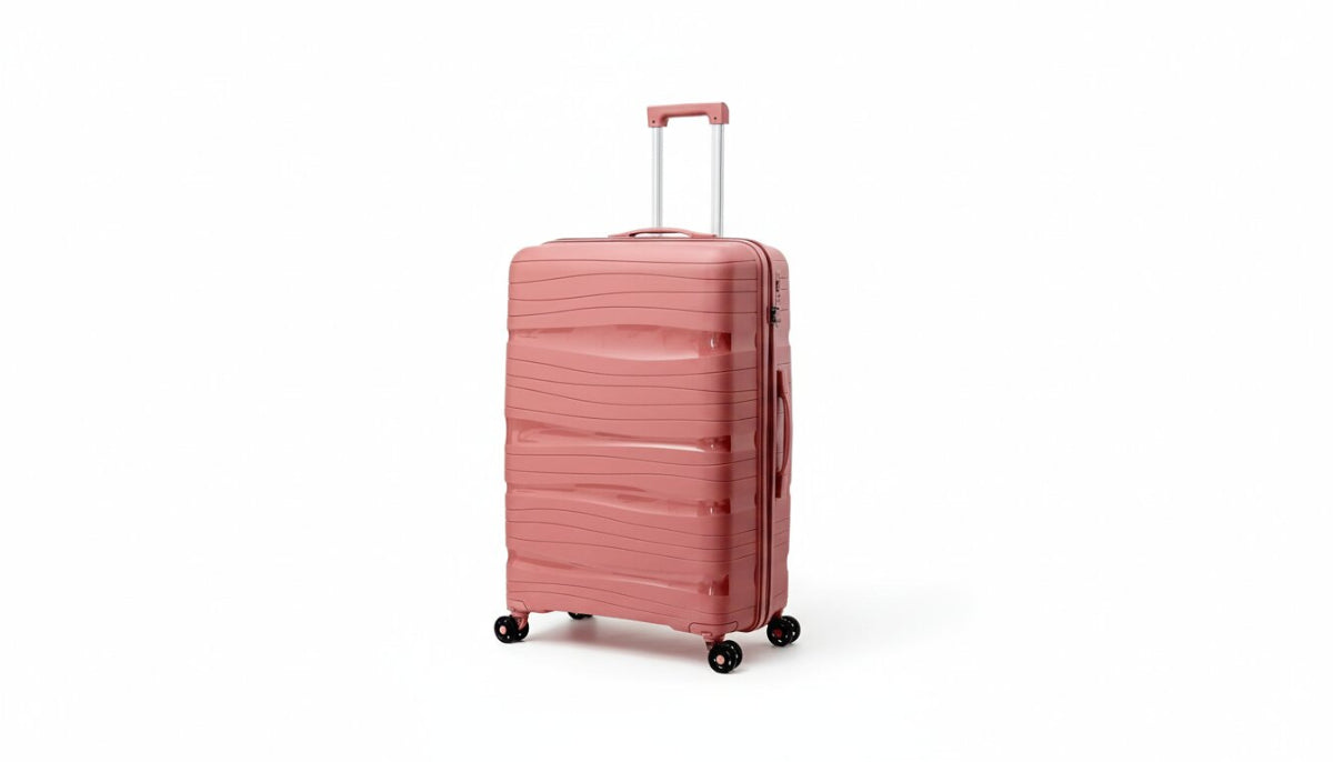 Maleta de Cabina Rígida 49x35x22 cm, 4 Ruedas Giratorias, Color Rosa