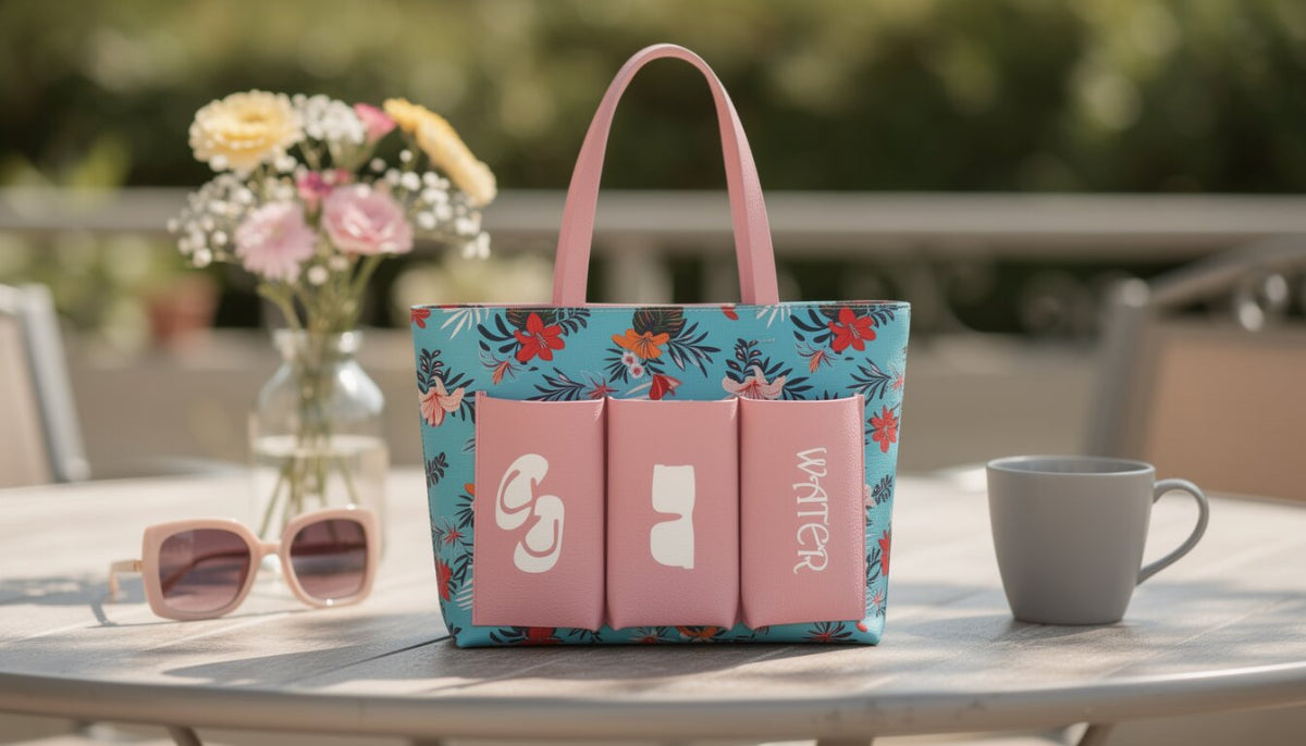 Bolso de Playa Grande con 3 Bolsillos, Colores Diferentes 52х 37х 20cm