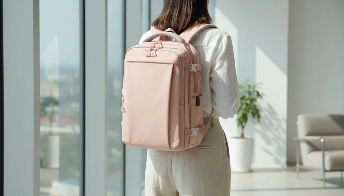 Mochila de Viaje Ajustable, Color Rosa
