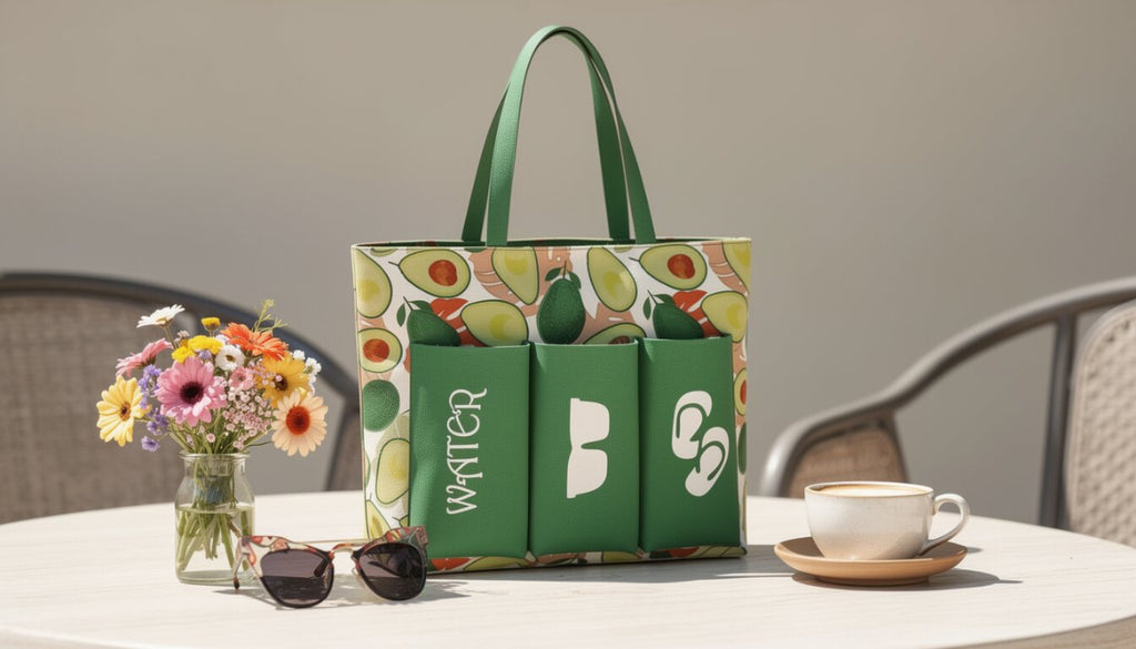 Bolso de Playa Grande con 3 Bolsillos, Colores Diferentes 52х 37х 20cm