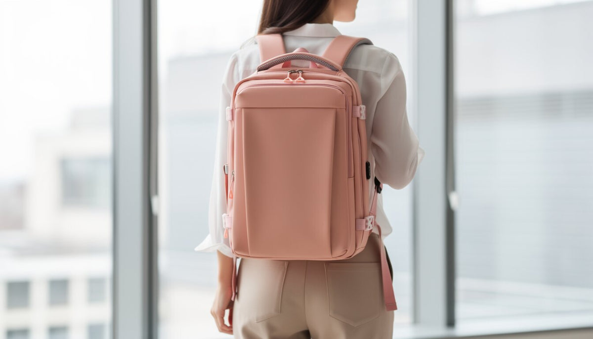 Mochila de Viaje Ajustable, Color Rosa