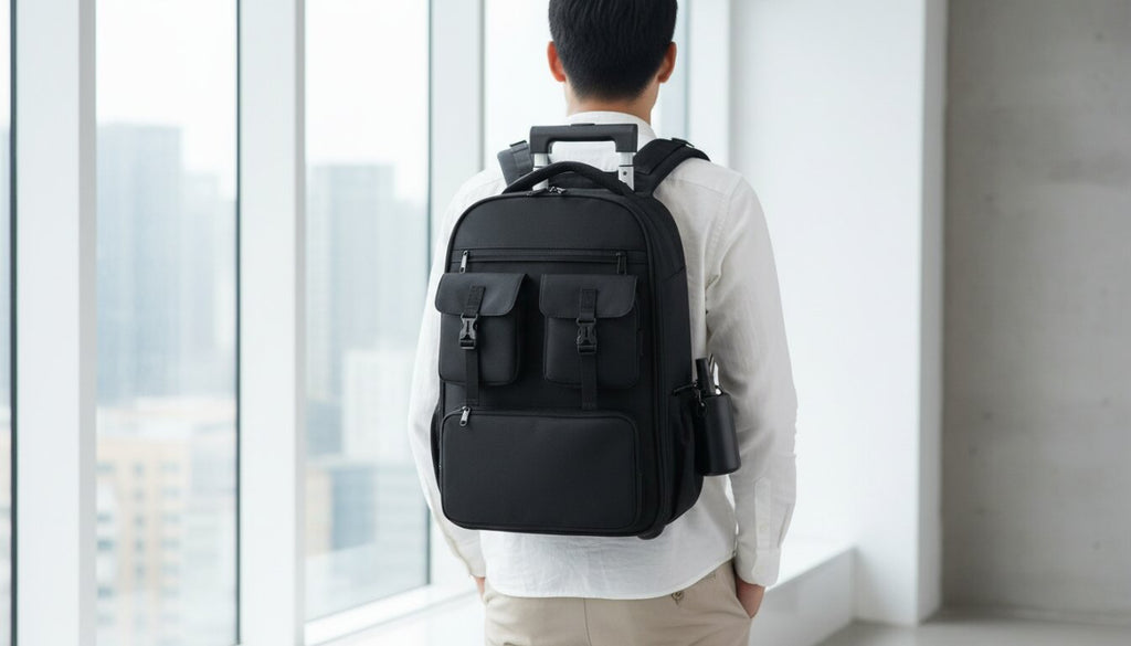 Mochila de Viaje 48x32cm, Color Negro