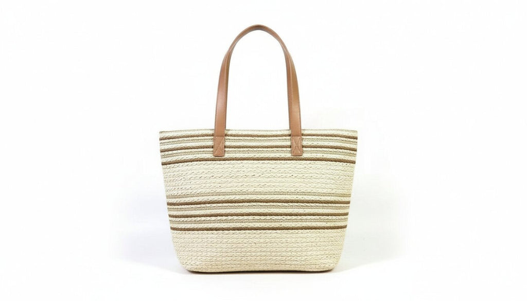 Bolso Tote de Paja Tejida para Mujer 47x33x15cm, 3 Variantes