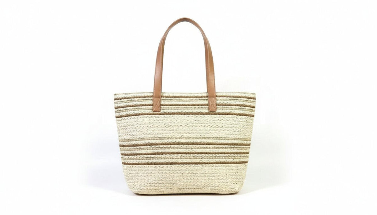 Bolso Tote de Paja Tejida para Mujer 47x33x15cm, 3 Variantes