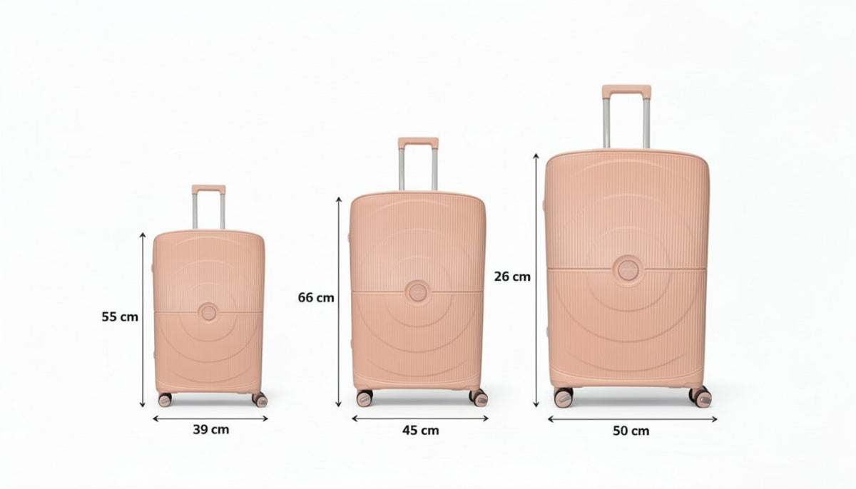 Juego de 3 Maletas de Viaje Rígidas – Grande, Mediana y Cabina, Colores Diferentes MS636