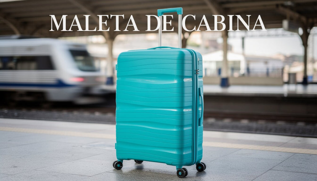 Maleta de Cabina Rígida 49x35x22 cm, 4 Ruedas Giratorias, Color Azul Turquesa WAI02