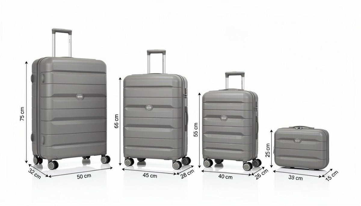 Set 4 Maletas de Viaje Rígidas, Colores Diferentes PP8009