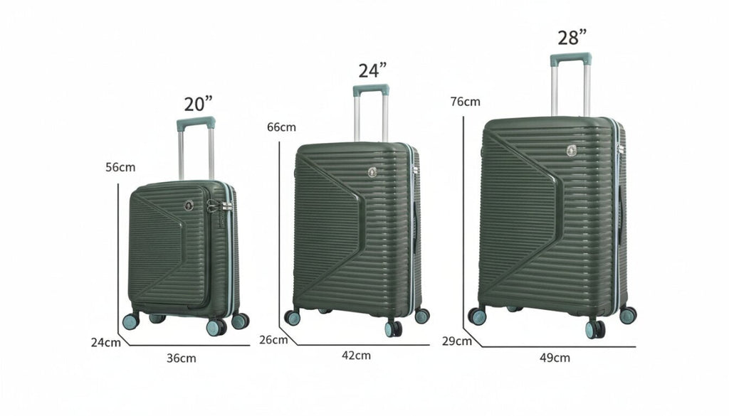 Juego de 3 Maletas de Viaje Rígidas, Colores Diferentes PP2307
