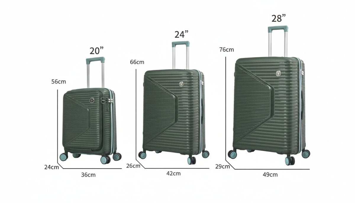 Juego de 3 Maletas de Viaje Rígidas, Colores Diferentes PP2307