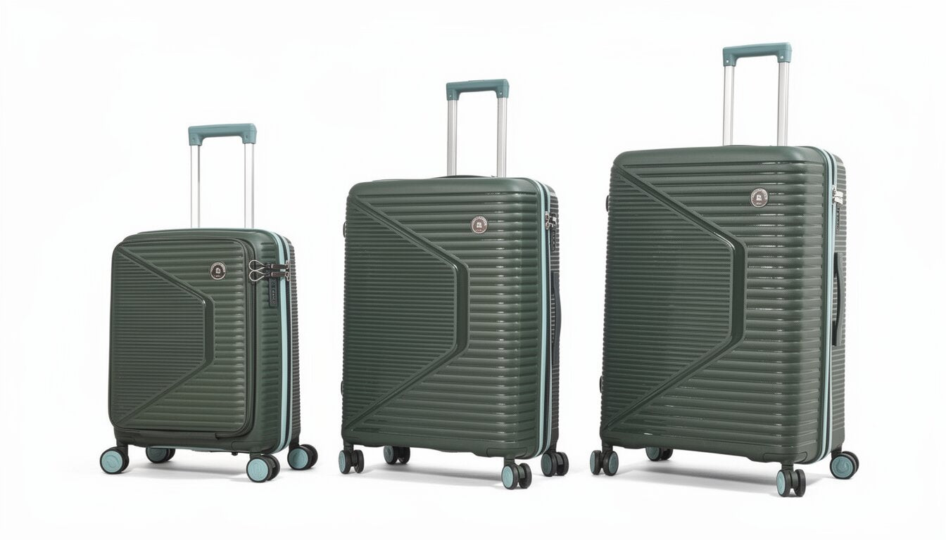 Juego de 3 Maletas de Viaje Rígidas, Colores Diferentes PP2307