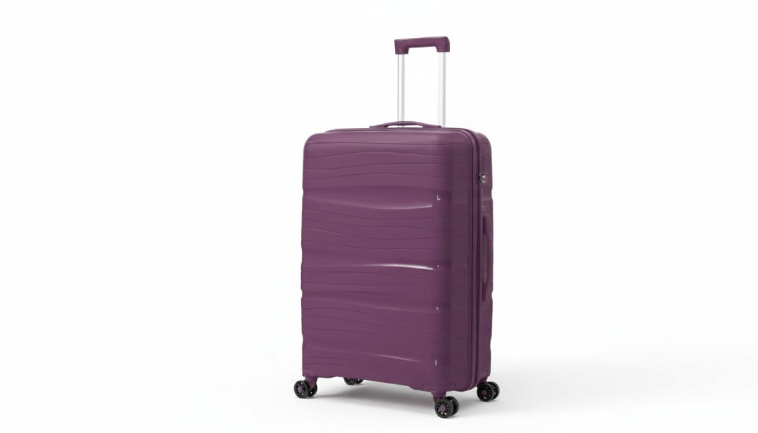 Maleta de Cabina Rígida 49x35x22 cm, 4 Ruedas Giratorias, Color Violeta