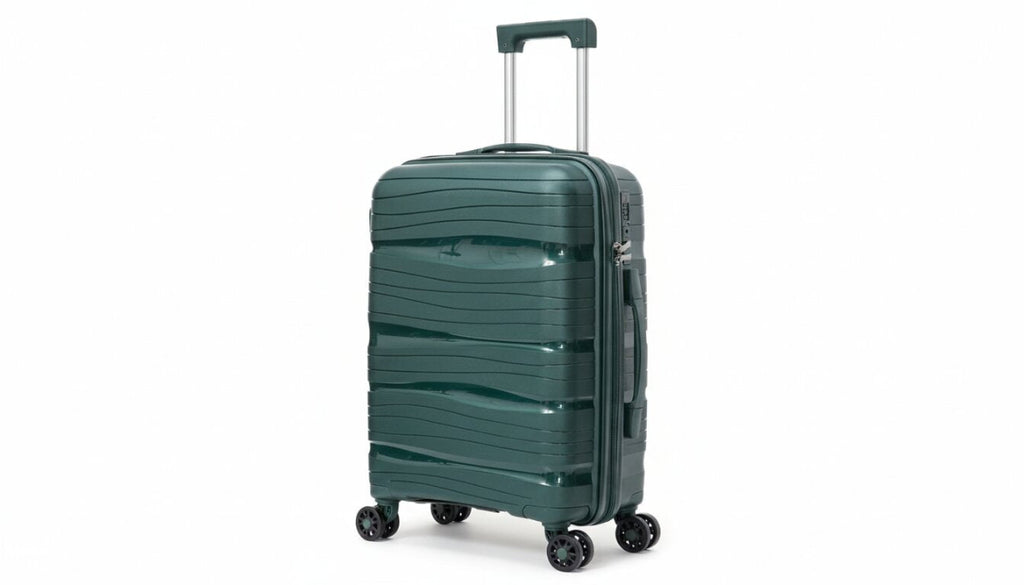 Maleta de Cabina Rígida 49x35x22 cm, 4 Ruedas Giratorias, Color Verde Oscuro