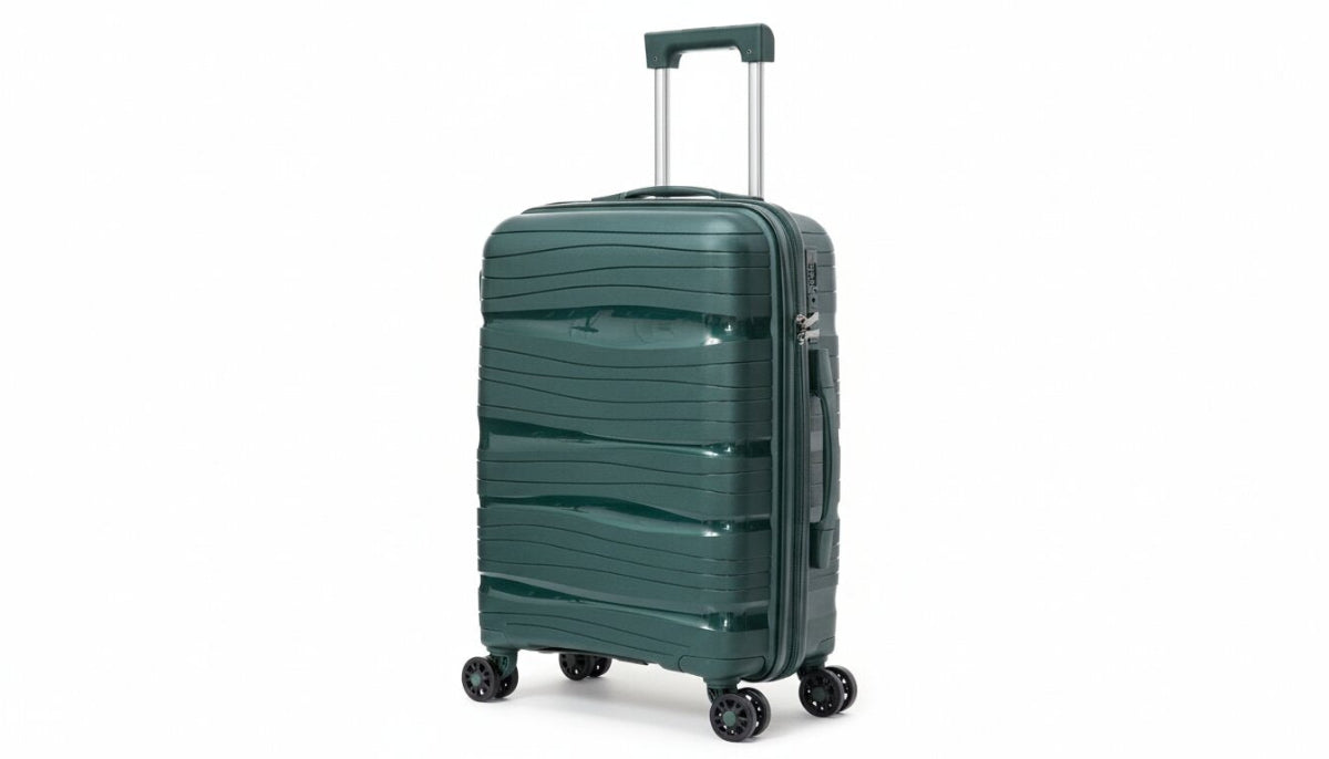 Maleta de Cabina Rígida 49x35x22 cm, 4 Ruedas Giratorias, Color Verde Oscuro
