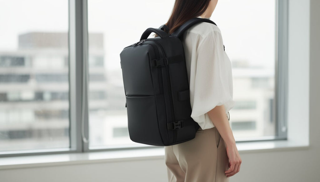 Mochila de Viaje Ajustable, Color Negro