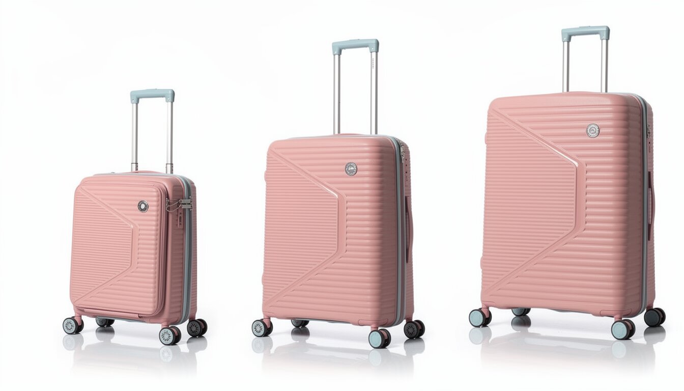 Juego de 3 Maletas de Viaje Rígidas, Colores Diferentes PP2307