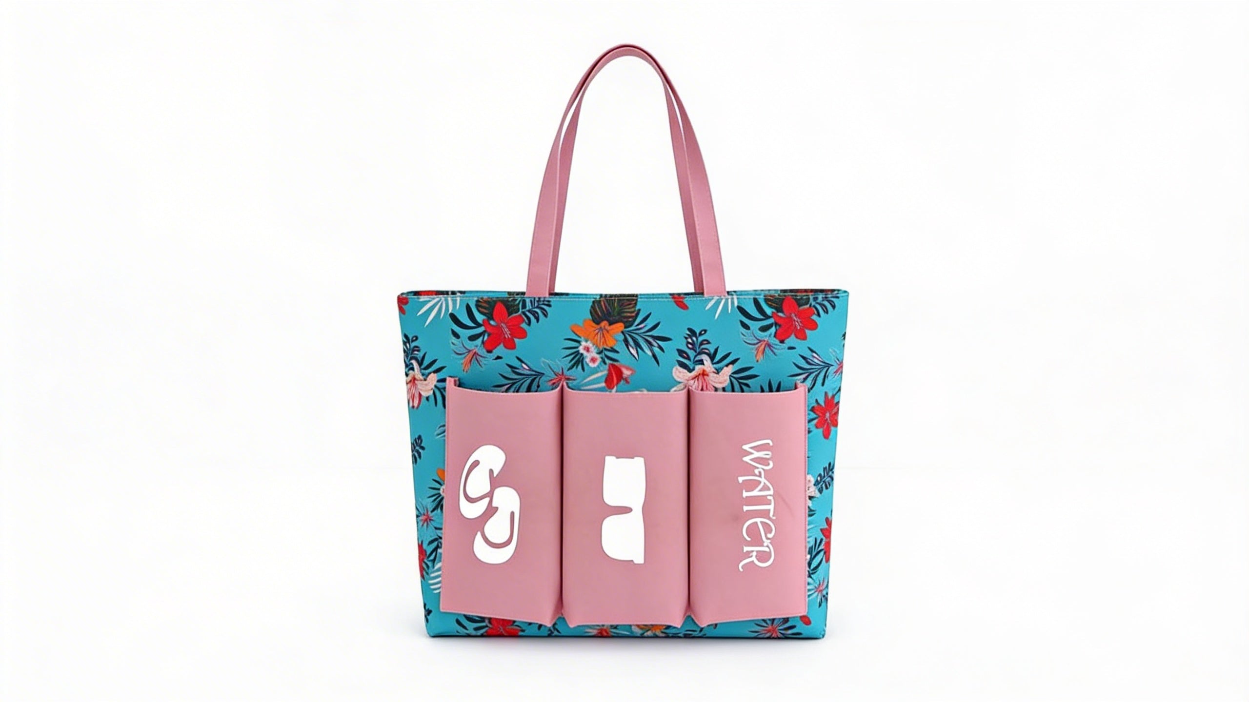 Bolso de Playa Grande con 3 Bolsillos, Colores Diferentes 52х 37х 20cm